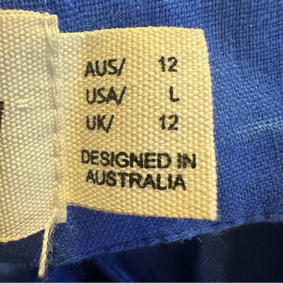 Sovere Large Linen Choker Halter Cut out Midi‎ Dress Cobalt Blue - Picture 7 of 12